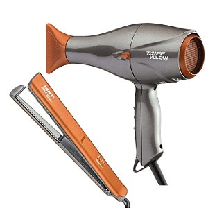 Kit Secador de Cabelo Profissional Taiff 2500W + Prancha Profissional Vulcan 250ºC - Bivolt