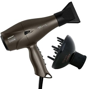 Kit Secador de Cabelo Taiff Profissional Unique Digital 3100W 220V +  Difusor de Ar Curves Definidor de Cachos