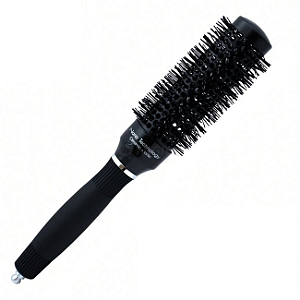 Escova de Cabelo Nano Technology Preta 50mm Profissional Redonda Anti-Frizz para Secagem Rápida e Brilho nos Fios