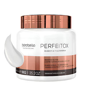 Perfeitox Bio Definitive Alinhamento & Nutrição 12 Óleos Nobres 1Kg Controle de Frizz Brilho Maciez Profunda Para Cabelo