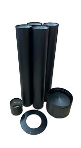 Kit Instalação Calefator e Inserto Preto - Inox Pintado 110mm