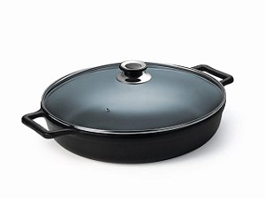 Frigideira Paella Alça de Ferro e Tampa de Vidro 5L