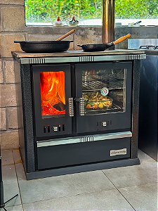 Fogão a Lenha de Dupla Combustão Munique Nº2 Tampo Ferro Fundido