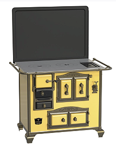 Fogão a Lenha N2 Gabinete Imperador Amarelo com Tampa