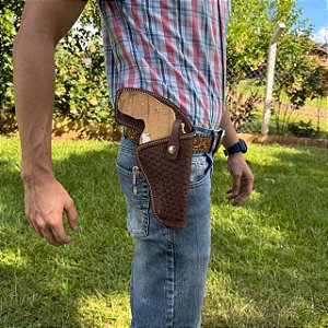 Coldre de Couro para Revólver Artesanal Personalizado Zanin Couros Premium