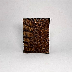 Carteira Vertical em Couro de Jacaré Zanin Couros Premium