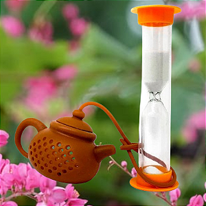 Infusor de Chá em formato de Bule com Timer de Areia