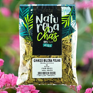 Chá de Ginkgo Biloba 30g – 100% Natural - Melhora a circulação sanguínea e a função cerebral, auxiliando na memória e concentração