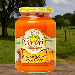 Doce de Abóbora com Coco 650g - Uma verdadeira celebração de sabor, cremosidade e tradição + BRINDE Espátula em Madeira Maciça de Alta Qualidade