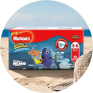 FraldaFralda Huggies Praia e Piscina Little Swimmers G - 10 Unidades