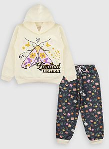 Conjunto Feminino Blusão E Calça De Moletom Limited NATURAL