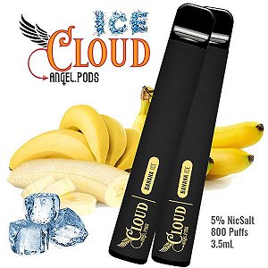 POD DESCARTÁVEL 800 puffs Banana Ice 5% NICSALT - CLOUD ANGEL