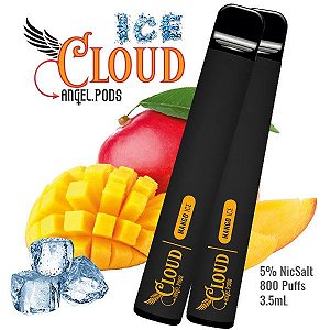 POD DESCARTÁVEL 800 puffs Mango Ice 5% NICSALT - CLOUD ANGEL