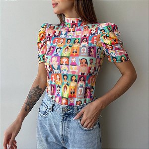 BLUSA PRINCESA GOLA ALTA TL DISNEY
