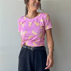 TSHIRT BASIC TL BANANAS ROSA