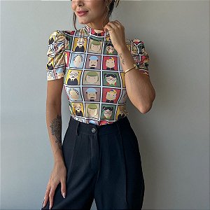 BLUSA PRINCESA GOLA ALTA TL CHAVES