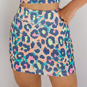 SHORT SAIA BÁSICO TL ANIMAL PRINT NEON