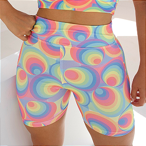 SHORT MEIA COXA BÁSICO TL ASPIRAIS ABSTRATO