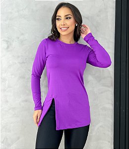 BLUSA MANGA LONGA E FENDA TL FÚCSIA
