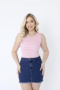REGATA RIBANA GOLA O TL LISTRADO ROSA