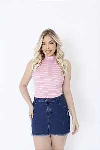 REGATA RIBANA GOLA ALTA TL LISTRADO ROSA