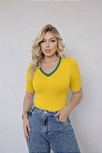 BLUSA SUPLEX GOLA V BICOLOR COPA TL