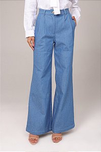 CALÇA JEANS WIDE FLARE