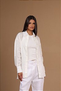 CAMISA LINHO BOTÕES BORBOLETA