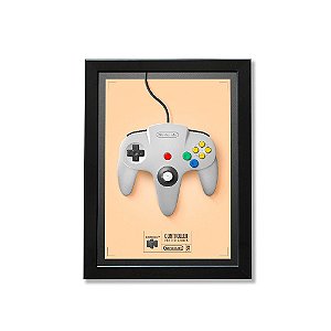 Quadro A4 - Poster Gamer Joystick Nintendo 64