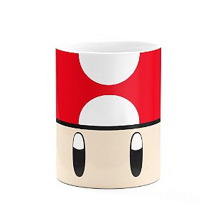 Caneca Gamer Cogumelo vermelho Grow Up