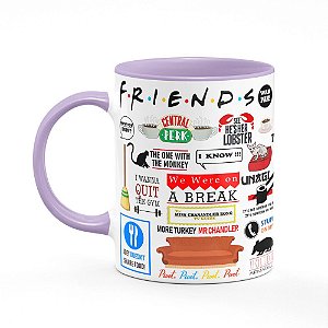 Caneca Friends Icons Moments - B-lilás