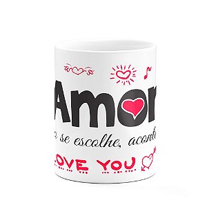 Caneca Namorados Amor não se escolhe