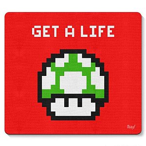 Mouse Pad Cogumelo Pixel Get a Life