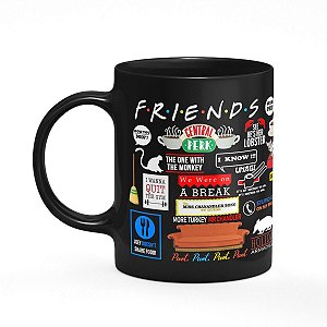 Caneca Friends Icons Moments  - Preta