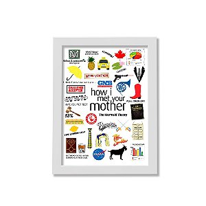 Quadro A4 - Icons Moments How I Met Your Mother Light moldura branca