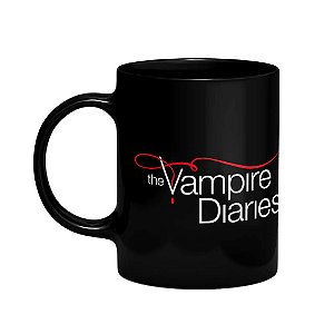 Caneca Série The Vampire Diaries Preta (Saldo)