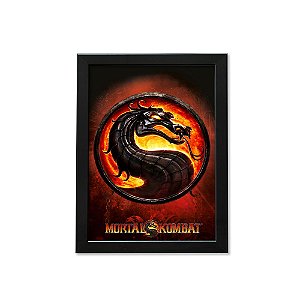 Quadro A4 Gamer - Mortal Kombat Símbolo