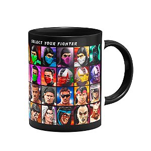 Caneca Gamer B-black - Mortal Kombat Fighter select