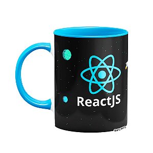 Caneca Dev React JS - Dark B-blue