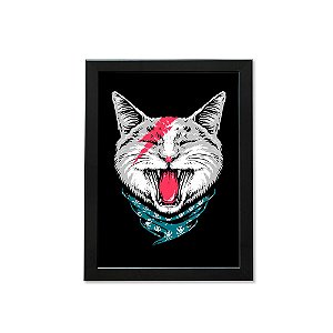 Quadro A4 Pet - Gato do Rock