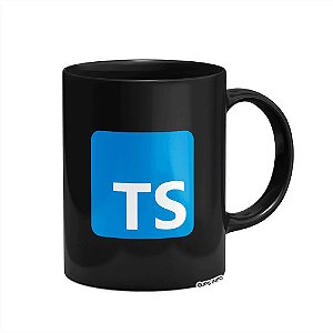 Caneca Dev Preta - TypeScript