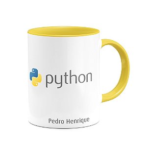 Caneca B-yellow Dev Python com nome