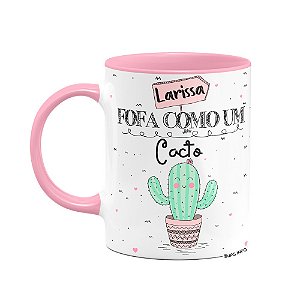 Caneca - Fofa como um cacto B-pink com nome