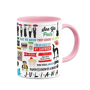 Caneca Icons Moments Friends - B-pink com nome