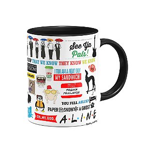 Caneca Icons Moments Friends B-black -  com nome