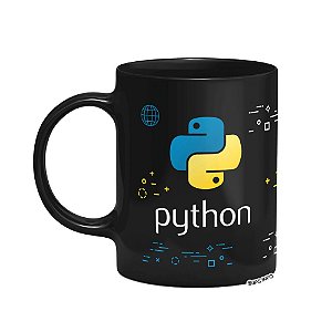 Caneca Dev - Python New - Preta