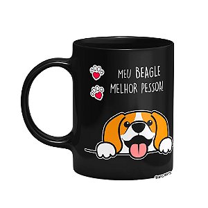 Caneca Dog - Meu Beagle, melhor pessoa! - Preta