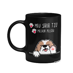 Caneca Dog - Meu Shih tzu, melhor pessoa! - Preta