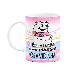 Caneca Flork Mães -Uso exclusivo de mamãe gravidinha - Branca