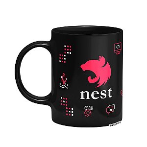 Caneca Dev - Nest JS - Preta